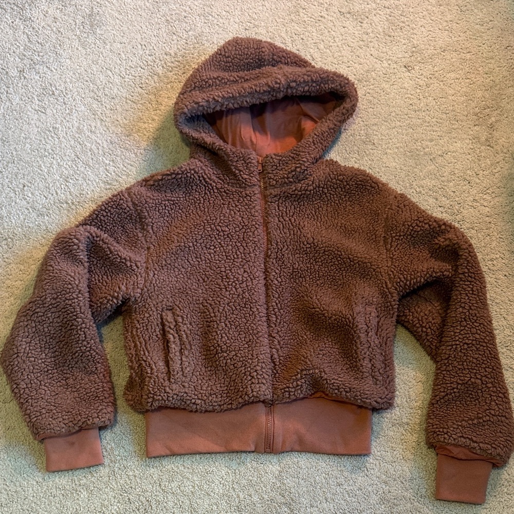 Fabletics cropped Sherpa jacket